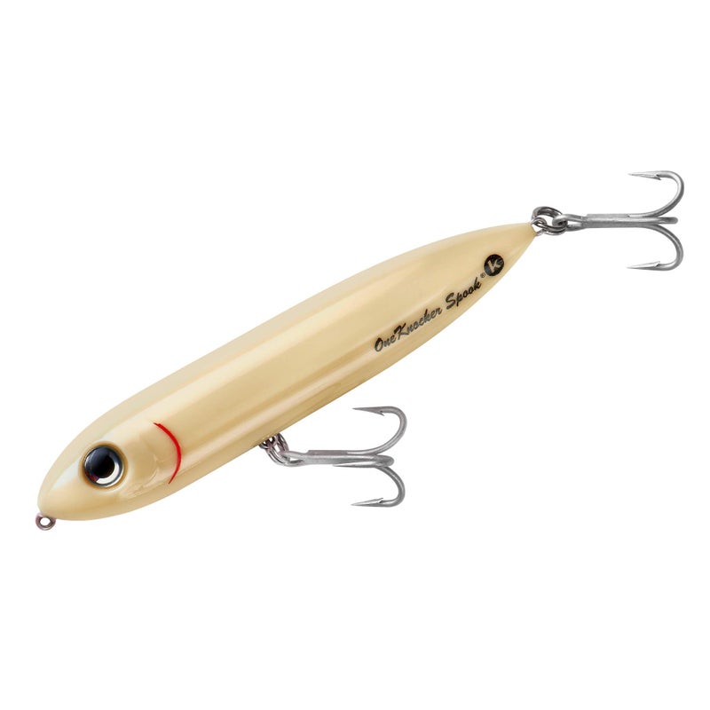 Heddon Saltwater One Knocker Spook Fishing Lure, Bone - Image 1